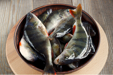 fresh fish in a bowl
