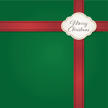 Luxury christmas box greeting card. Vector illustrator.