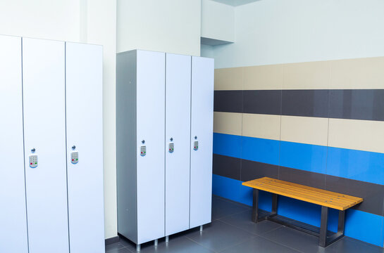 Interior of a locker/changing room of sportive complex