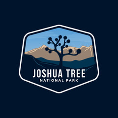 Joshua Tree National Park Emblem patch logo illustration.