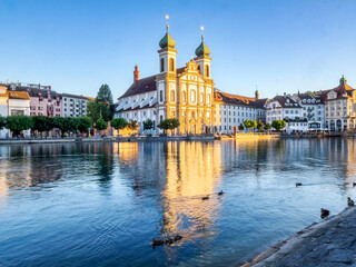 Lucerns Jesuit church in the afternoon