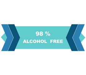 98% percentage alcohol free