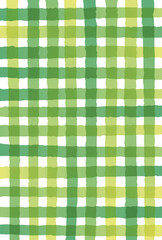 ベクター素材_チェック柄_緑