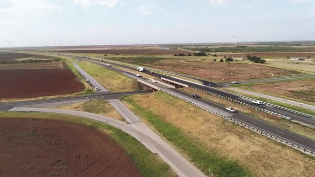 4k Time lapse of traffic and bridge on U.S. Highway