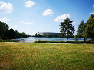 Fototapeta na wymiar River in the park, Nuremberg landscape