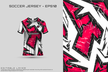 Sports jersey and t-shirt template sports jersey design vector. Sports design for football, racing, gaming jersey. Vector.