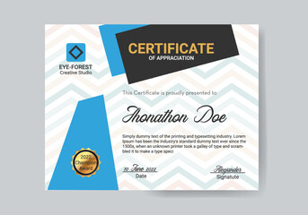 Modern luxury certificate template design Premium