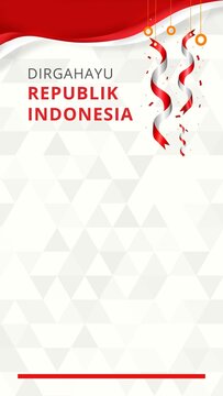 Triangle pattern with red and white Indonesian flag