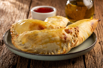 Tasty spicy meat empanadas. Argentine empanadas.