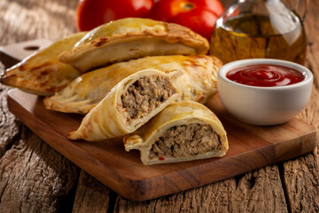Tasty spicy meat empanadas. Argentine empanadas.