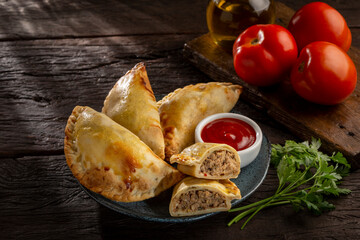 Tasty spicy meat empanadas. Argentine empanadas.