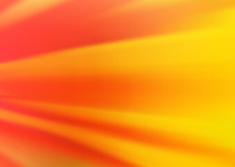 Light Yellow, Orange vector blurred shine abstract pattern.