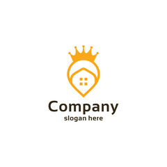 King's house location logo design inspiration
