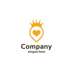 King love location logo design inspiration