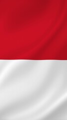 Fototapeta na wymiar Red and white wavy indonesia flag