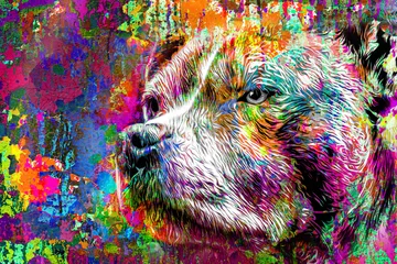 Poster Colorful background with splashes © reznik_val