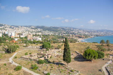 Fototapeta premium Beautiful view of the ancient voice of Byblos (also known as Jubayl or Jebeil), Lebanon