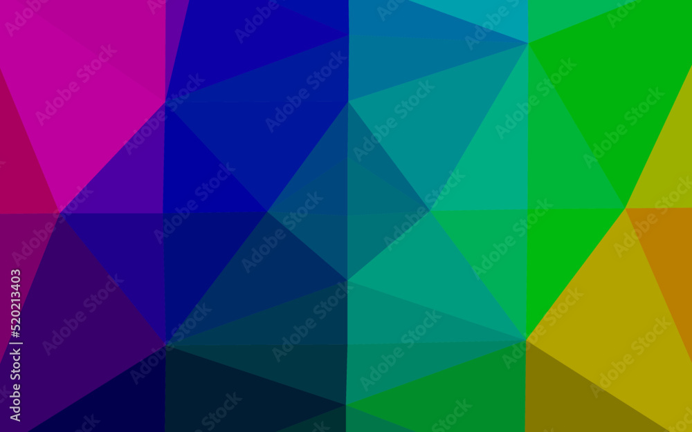 Wall mural dark multicolor, rainbow vector triangle mosaic texture.