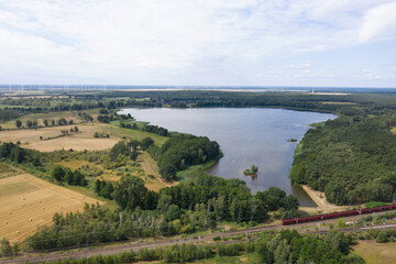 Tagebau See in der Lausitz, Sommer, Deutschland