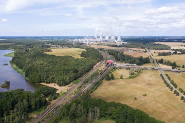 Coal transport from the opencast mine to the power plant, energy supply from the coal-fired power...