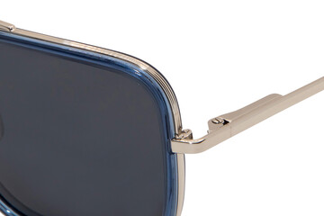 Silver Metal blue frame square sunglasses black polarized shades blue color for men and women...