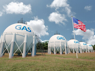 American natural gas storage tank