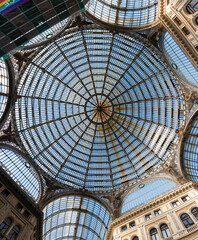 Obraz premium Gallery Umberto I in Naples, built in the Art Nouveau design, Italy