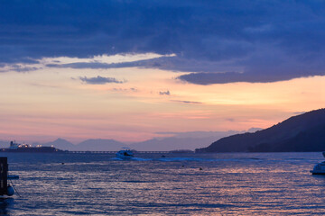 Sunset over the sea, Angra dos Reis town, State of Rio de Janeiro, Brazil. Taken with Nikon D7100...