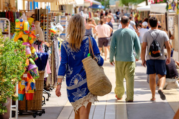shopping en Sant Francesc, Formentera, balearic islands, Spain