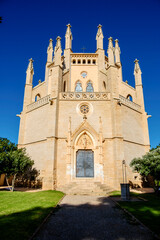 Fototapeta na wymiar capilla, obra del arquitecto Bartomeu Ferrà, segundo tercio del siglo XIX, casas de Sa Torre, Llucmajor, Mallorca, balearic islands, Spain