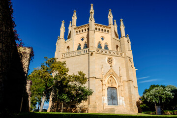 Fototapeta na wymiar capilla, obra del arquitecto Bartomeu Ferrà, segundo tercio del siglo XIX, casas de Sa Torre, Llucmajor, Mallorca, balearic islands, Spain