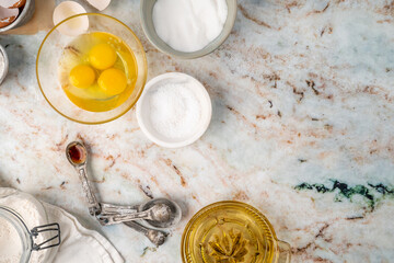 Assortment of baking ingredients 