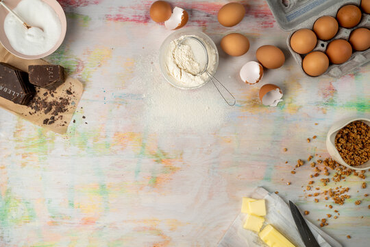 Assortment of baking ingredients 