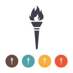 Torch icon isolated on white background