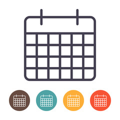 Calendar icon isolated on white background