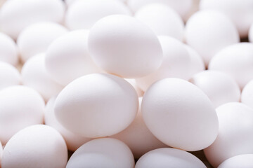 White eggs as background