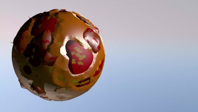 Planet 3d render. model 3d rendering. 3d metaverse. Universe. low poly planet Globe