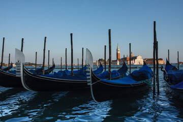 Fototapeta Wenecja, gondole przy placu św. Marka obraz