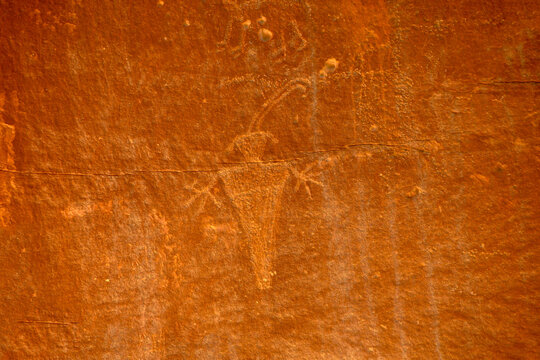 Ancient petroglyphs at Capitol Reef National Park, Utah