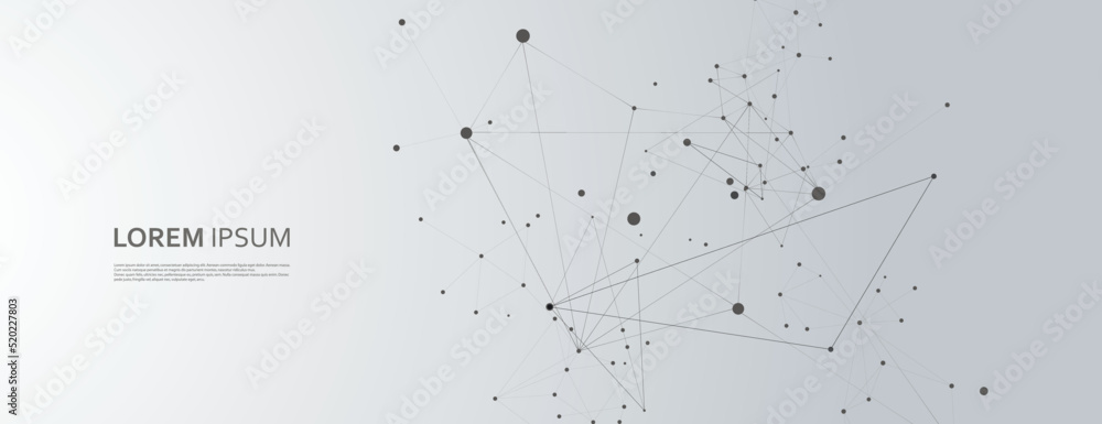 Poster abstract geometric molecules design. beautiful set of molecular lattice. vector modern composition f