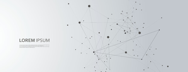 Abstract geometric molecules design. Beautiful set of molecular lattice. Vector modern composition for technology