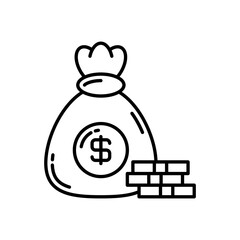 Stack Of Money icon in vector. Logotype