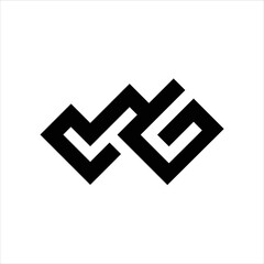 Vector Creative Abstract Initial Letter W and G Logo Design Symbol Icon Template Illustrations