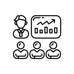 Training icon in vector. Logotype