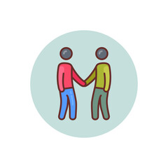 Handshake icon in vector. Logotype