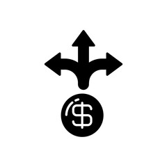 Obraz premium Financial Decision icon in vector. Logotype