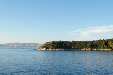 Naklejka na ściany i meble Adriatic coast near town Lopar on the island Rab, summer holiday destination in Croatia