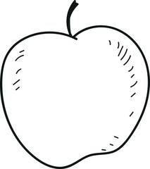 Apple fruit line icon vector. Fruits signs and symbols.