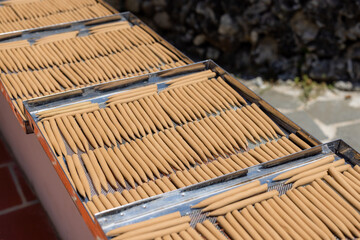 Dry Incense under the sunlight at outdoor