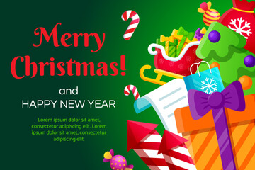 Christmas banner design. Vector illustration